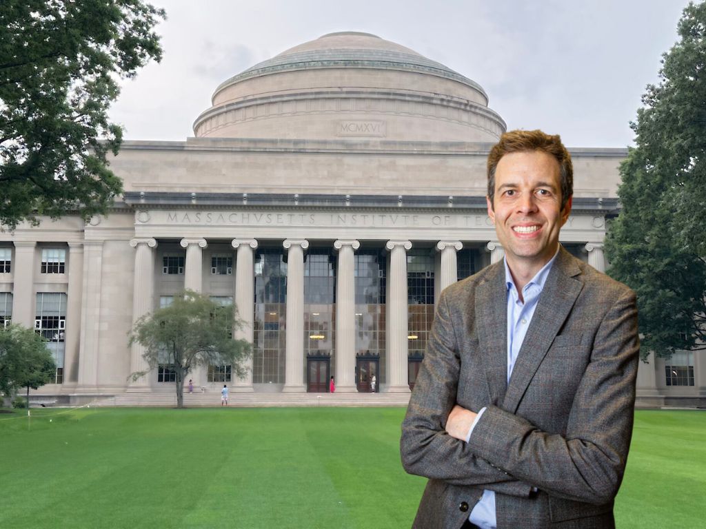 John Hart in front of the great dome Killian Court