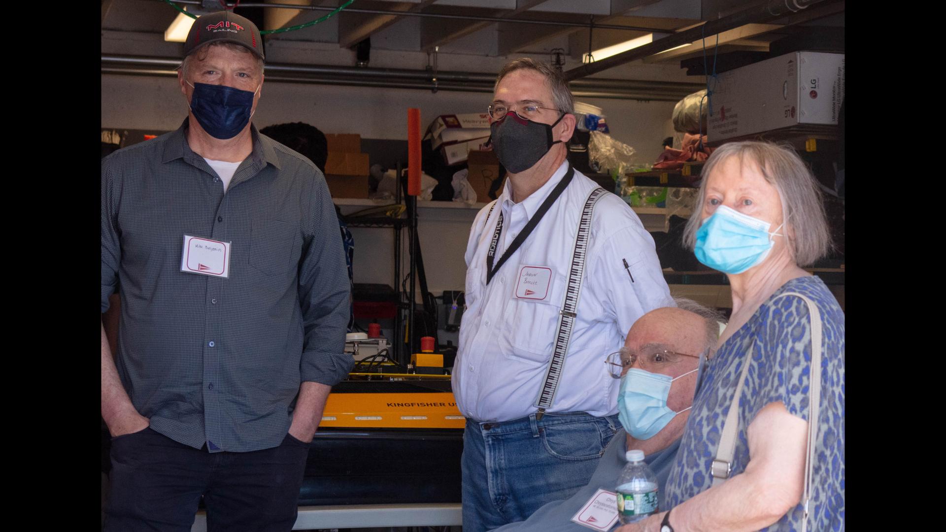 On May 11, a boat donated by MechE alumna and chair of the MIT Corporation Diane Greene SM ’78, was christened the “Chrys Chryssostomidis” in honor of Professor Chryssostomos Chryssostomidis. Greene and Chryssostomidis celebrated alongside members of the MIT community in a boat naming ceremony at the MIT Sailing Pavilion. 