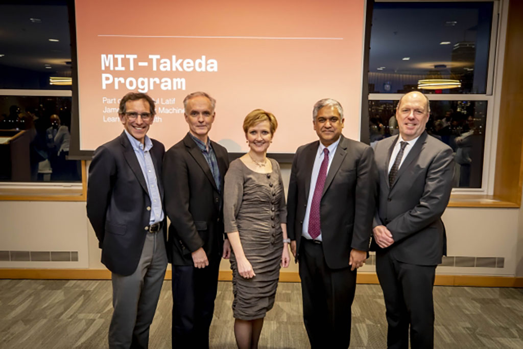 Five Takeda Program Members Standing In Front of the Takeda Program Launch Event